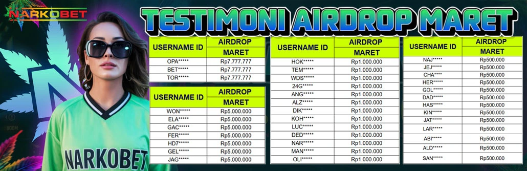 NARKOBET TESTIMONI AIRDROP MARET